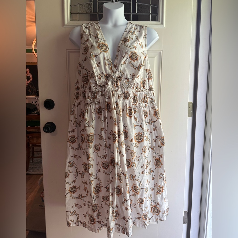 a.n.a Cream Floral Maxi Dress